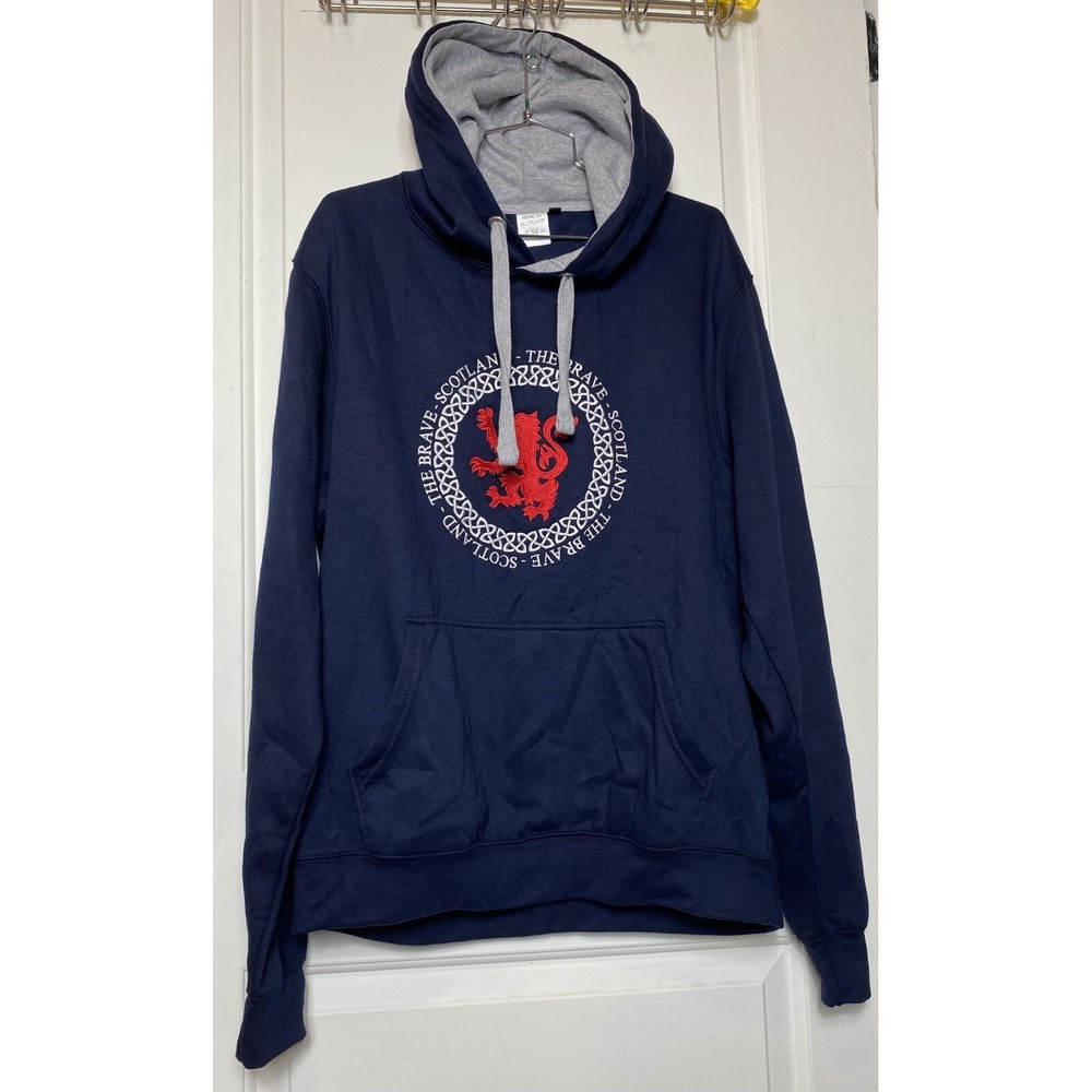 PRIDE OF SCOTLAND HOODIE MEN'S XXL NAVY BLUE